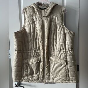 Style & Co. Tan Zip Sleeveless Vest Jacket